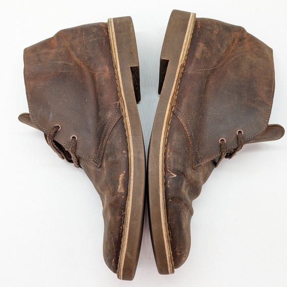 Clarks brown beeswax leather lace up ankle boot 11 main image 7